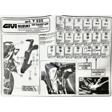 Кріплення GIVI Y522 + Wingrack N140 Suzuki GSF 600 Bandit/S (00 > 04)