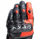 Рукавиці Dainese CARBON 4 SHORT LEATHER GLOVES BLACK/FLUO-RED