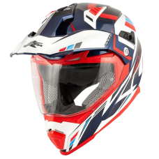Мотошолом Kappa KV30R Grayer White Blue Red