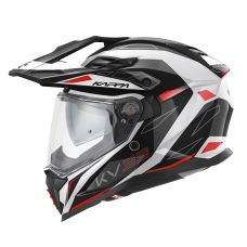 Мотошолом Kappa KV33F Wizard Gloss White Black Red