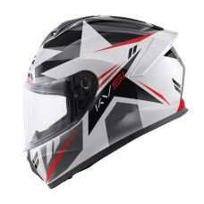 Мотошолом Kappa KV51F Zenith Gloss White Black Red