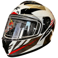 Мотошолом Kappa KV51F Zenith Gloss White Black Red