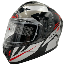 Мотошолом Kappa KV51F Zenith Gloss Black Titanium Red