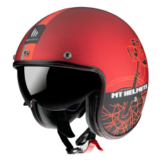 Мотошолом MT Helmets Le Mans 2 SV Cafe Racer B5 Matt Red