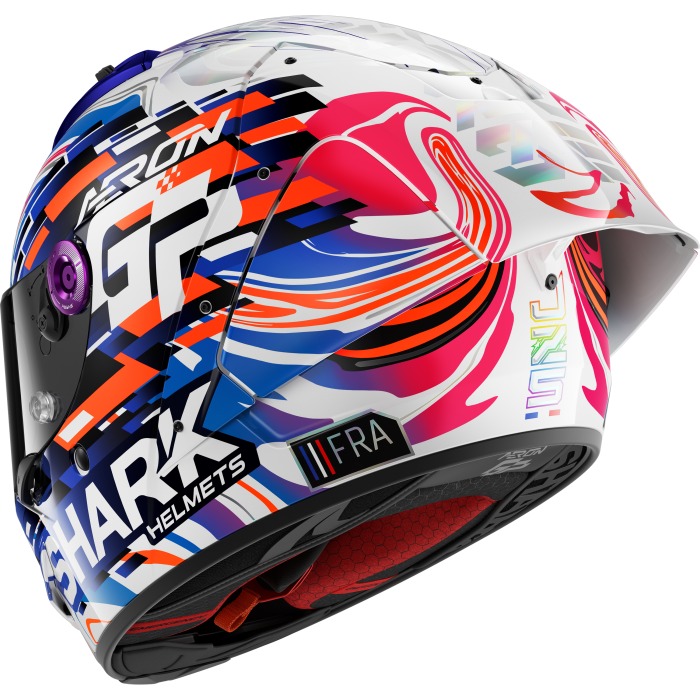 Мотошолом SHARK Aeron-GP Replica Zarco GP De France Purple Blue (2 визора)