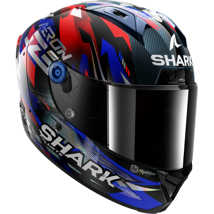 Мотошолом SHARK Aeron Zarco GP de France Carbon Blue Chrom