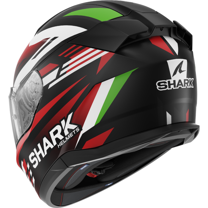 Мотошолом SHARK D-Skwal 3 Firstlap Mat Black Red Green