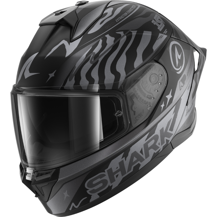 Мотошолом SHARK Skwal Cup Speed-Fancy Mat Black Anthracite Silver