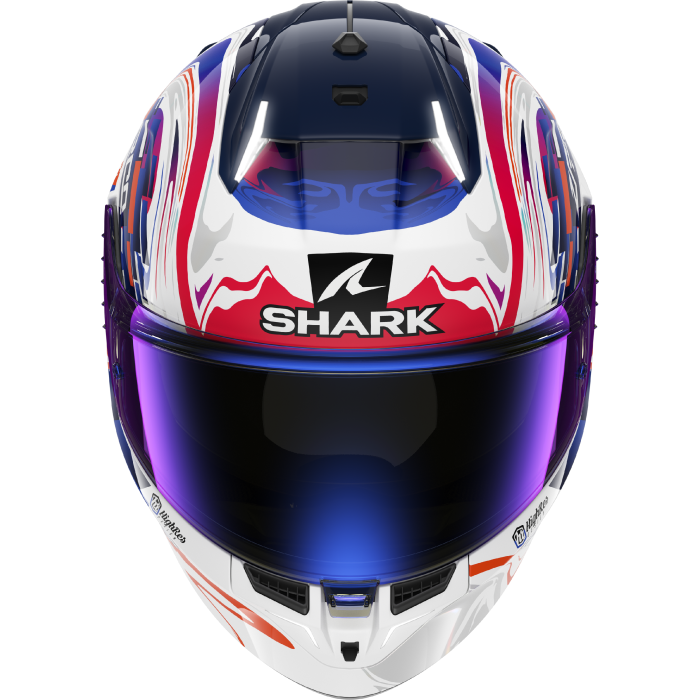 Мотошолом SHARK Skwal i3 Replica Zarco French GP White Purple Blue (2 визора)