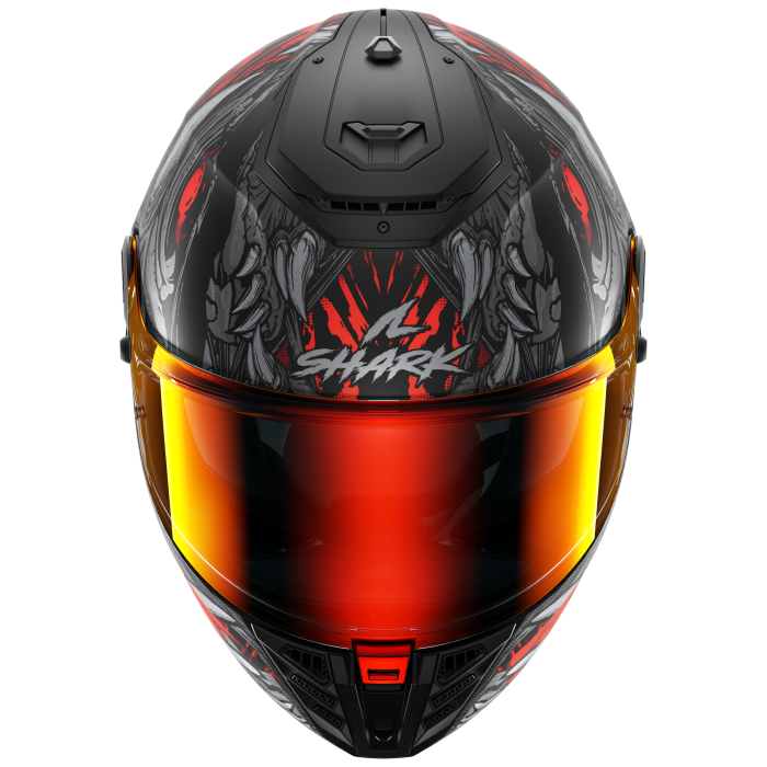 Мотошолом SHARK Spartan RS Shaytan Mat Black Red Grey